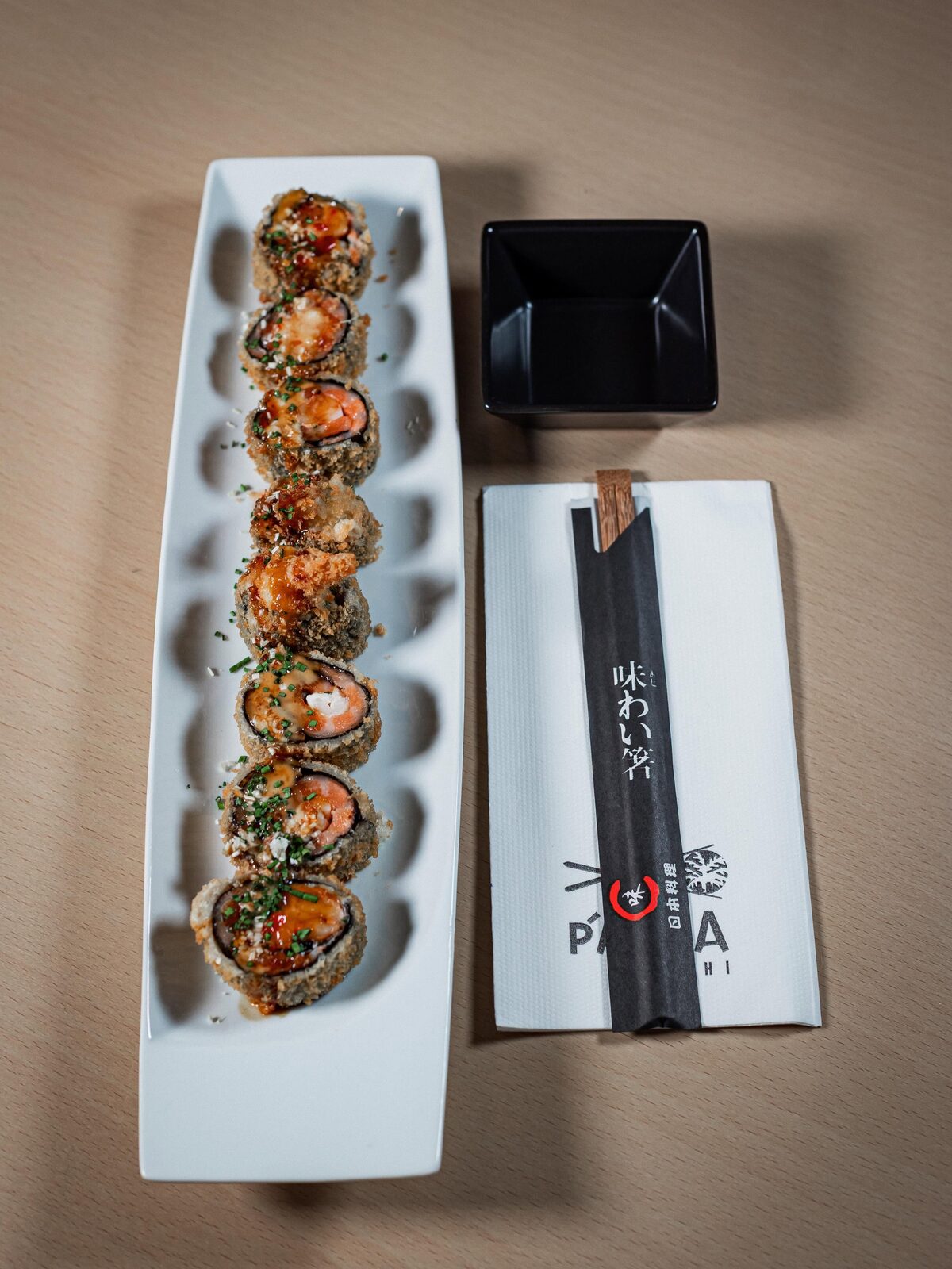 Hot Especial do Chef on a long plate